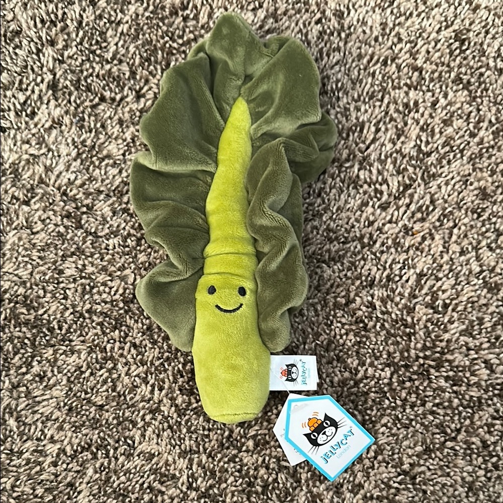 Jellycat Vivacious Kale Leaf NWT